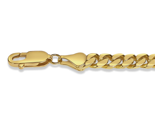 Handmade Solid Gold Miami Cuban Necklace , 7mm