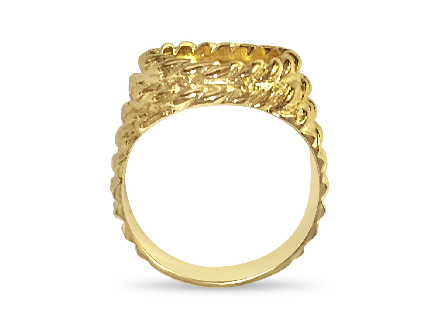 Handmade Solid Gold Fancy Coin Ring , Chinese Panda Bear Coin ,