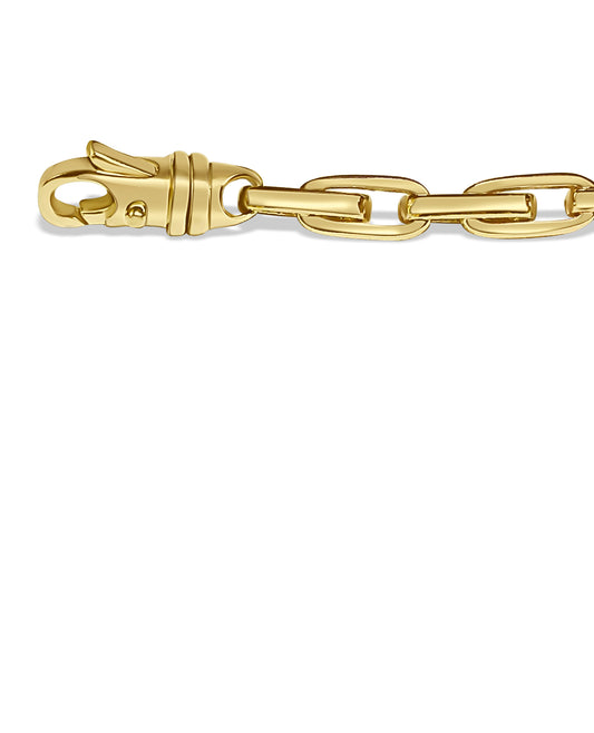 Handmade Solid Gold Fancy Rolo Bracelet , 6mm