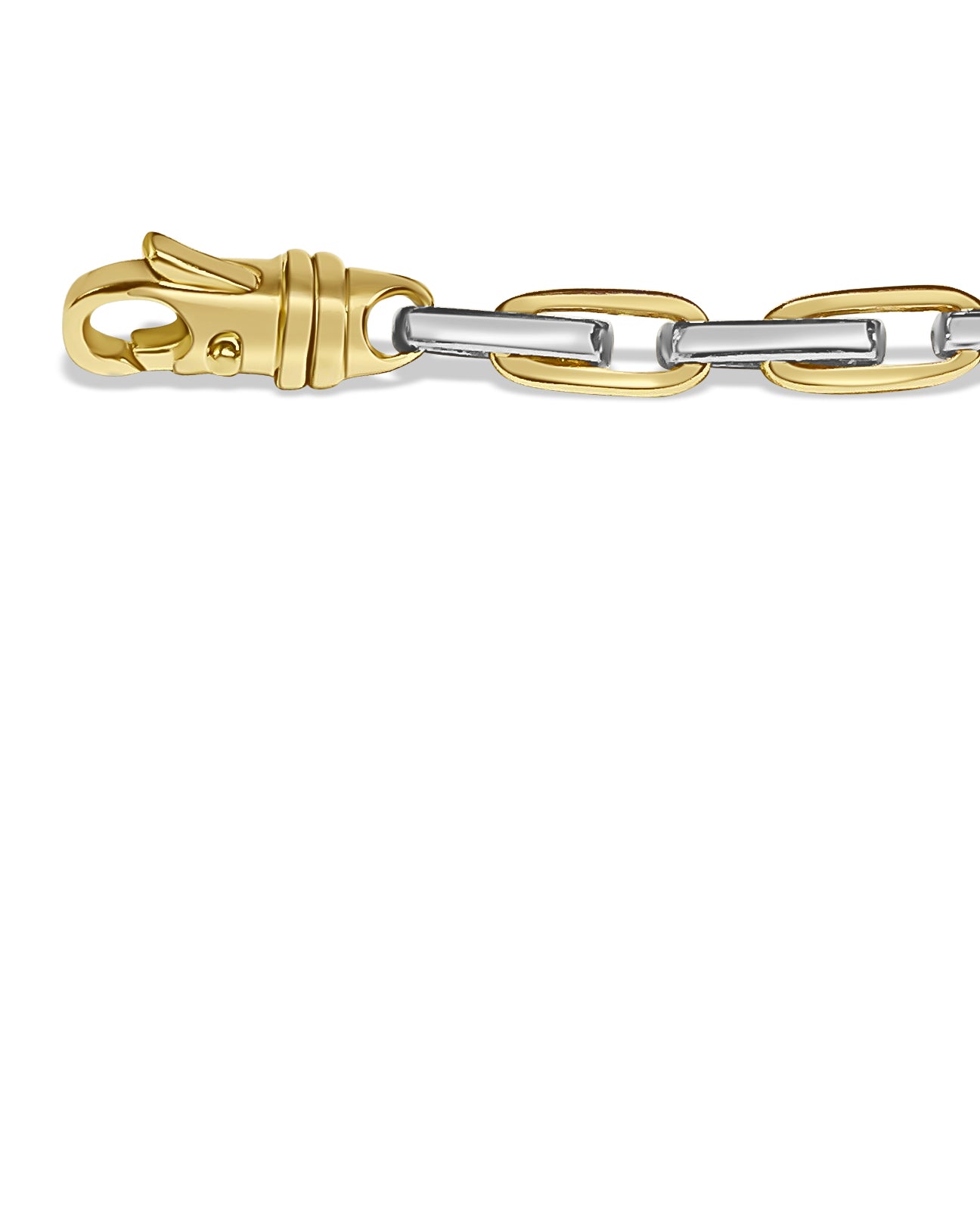 Handmade Solid Gold Fancy Rolo Bracelet , 6mm