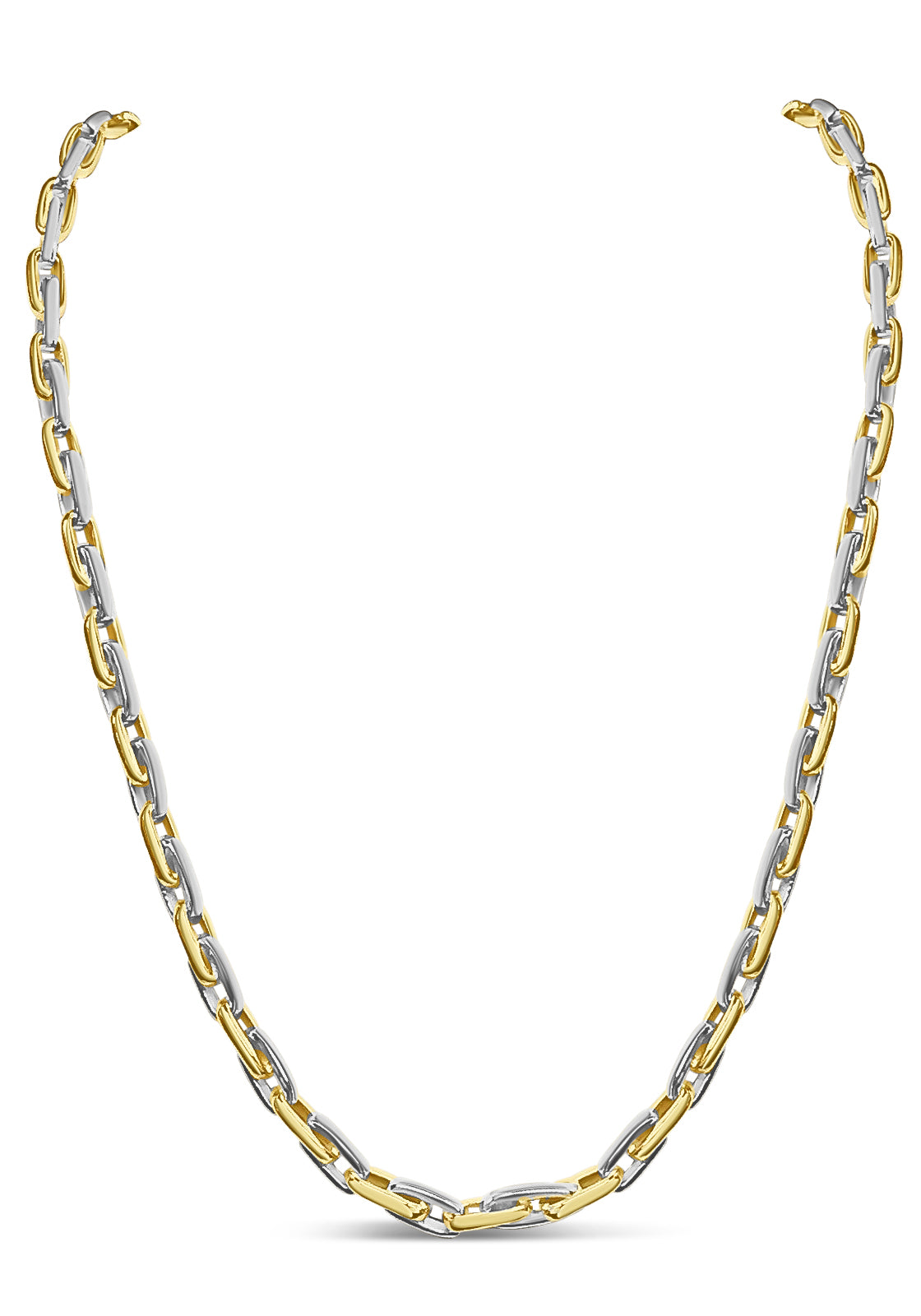 Handmade Solid Gold Fancy Rolo Necklace , 6mm