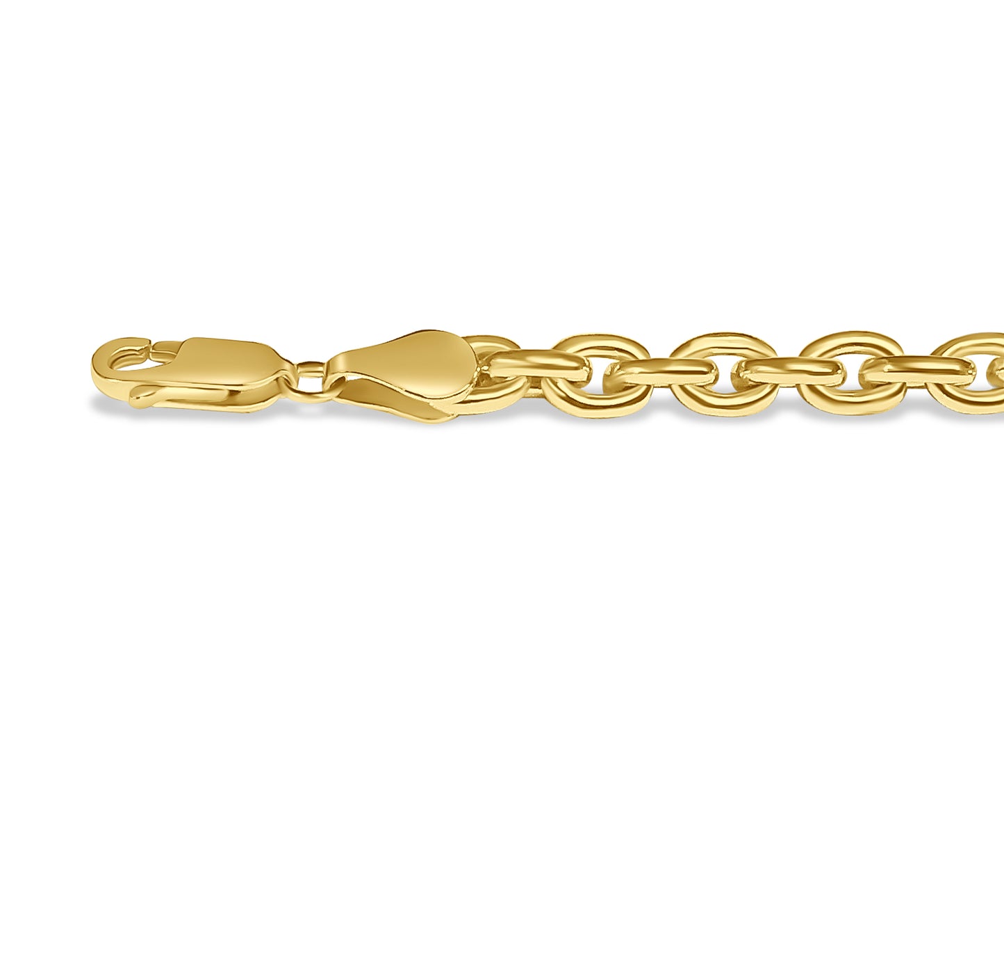 Handmade Solid Gold Fancy Rolo Bracelet , 5mm