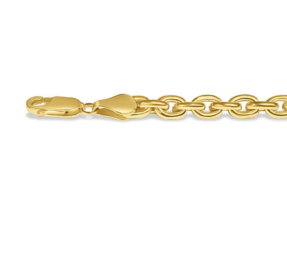 Handmade Solid Gold Fancy Rolo Necklace , 5mm