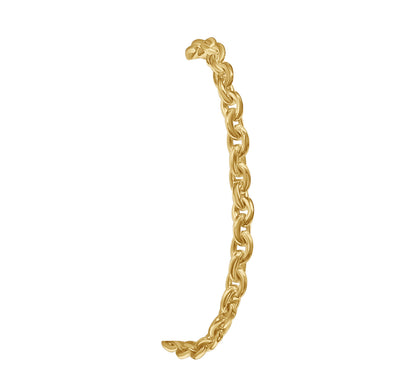 Handmade Solid Gold Fancy Rolo Bracelet , 5mm