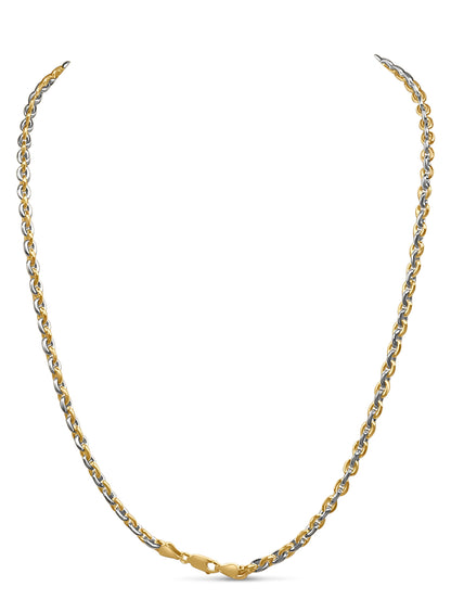 Handmade Solid Gold Fancy Rolo Necklace , 5mm