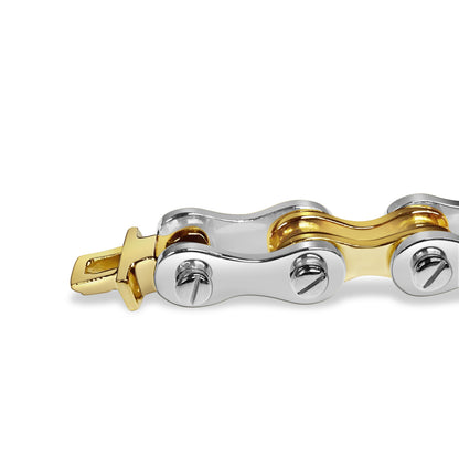 Handmade Solid Gold Motorcycle/Bike Chain Bracelet , 11mm