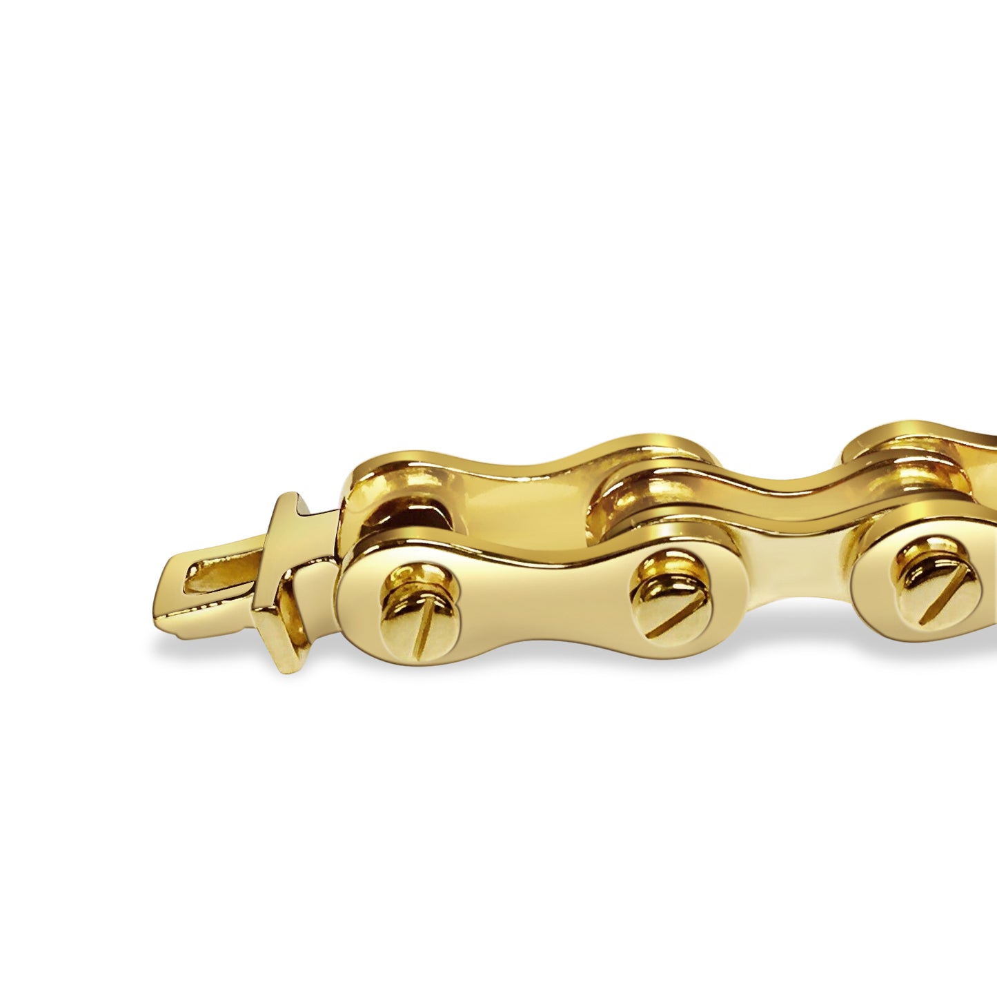 Handmade Solid Gold Motorcycle/Bike Chain Bracelet , 11mm