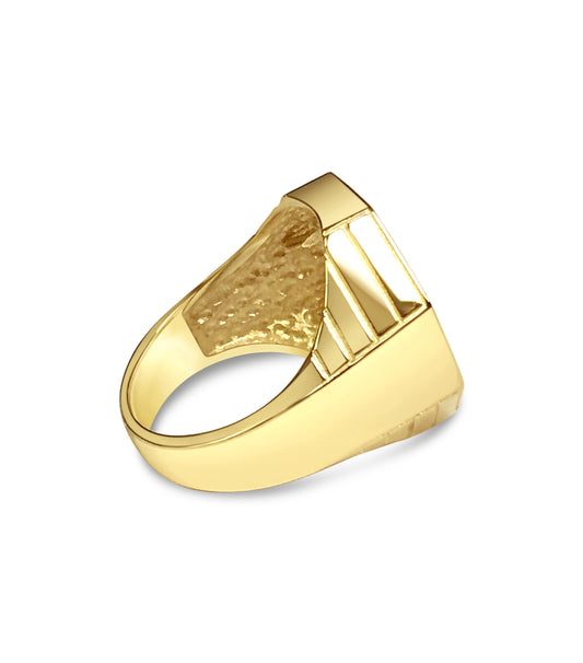 Handmade Solid Gold Fancy Coin Ring , Indian Head Coin ,