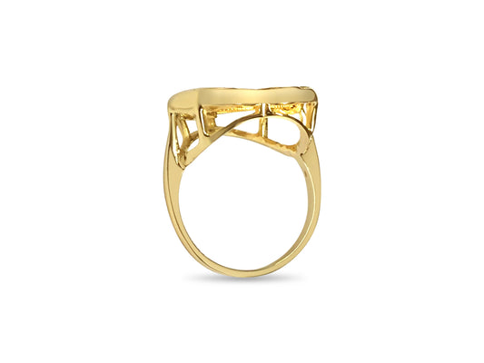 Handmade Solid Gold Fancy Ladies Coin Ring , Chinese Panda Bear Coin ,