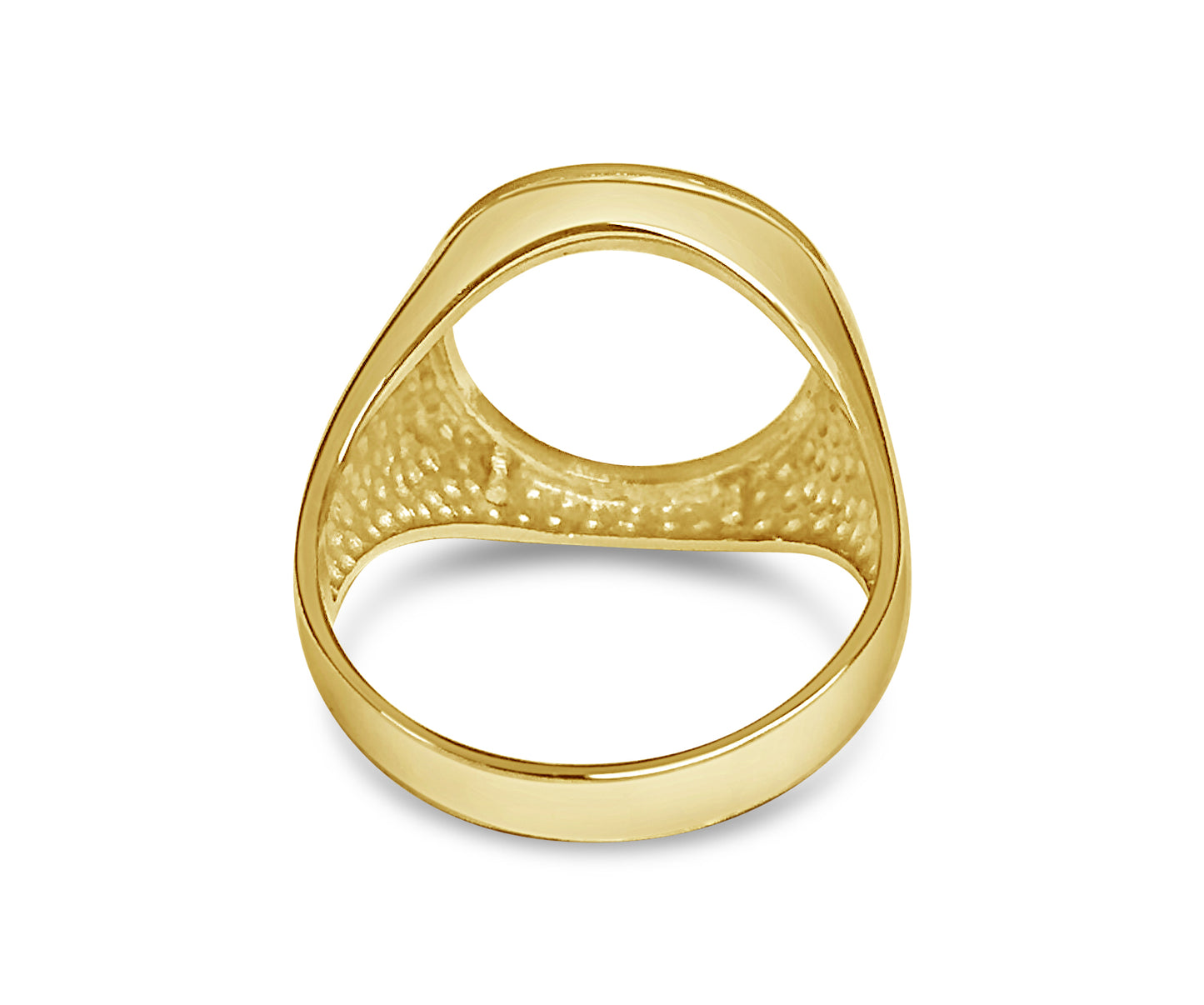 Handmade Solid Gold Fancy Coin Ring , 1/10oz Coin ,