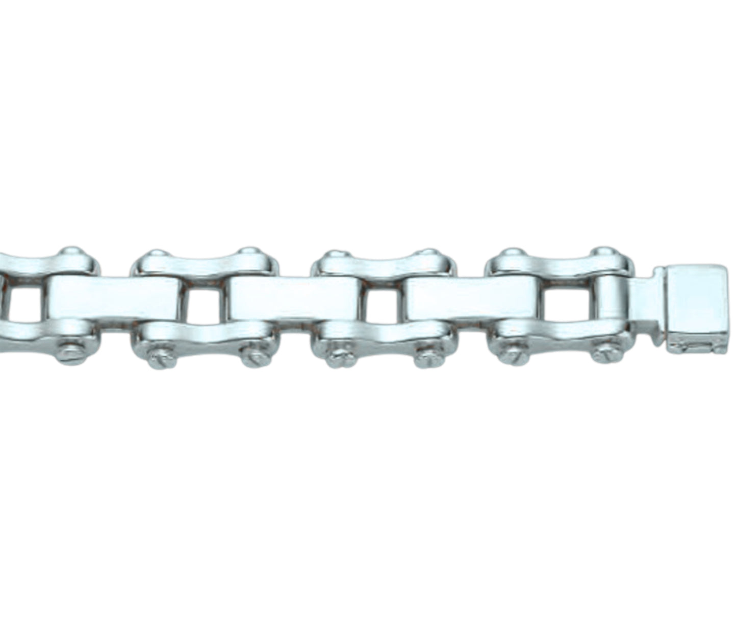 Handmade Solid Gold Motorcycle/Bike Chain Bracelet , 15mm