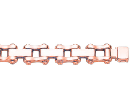Handmade Solid Gold Motorcycle/Bike Chain Bracelet , 15mm