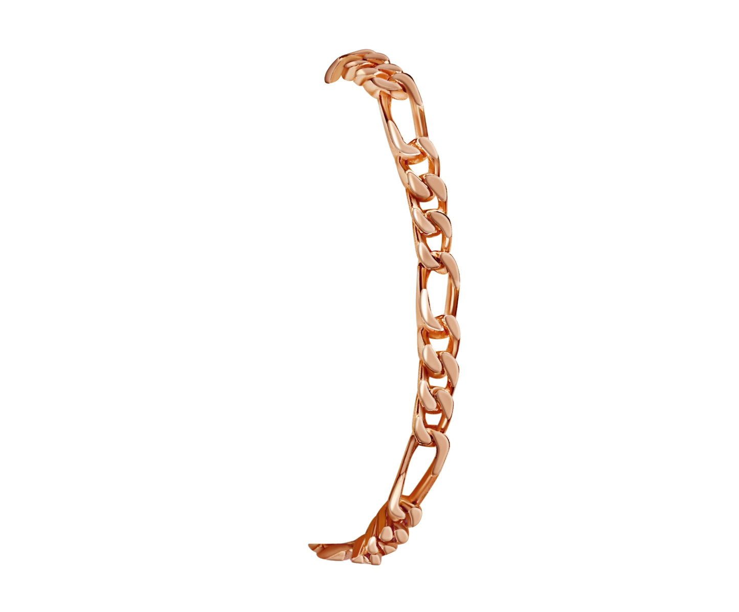 Handmade Solid Gold Figaro Bracelet , 5mm