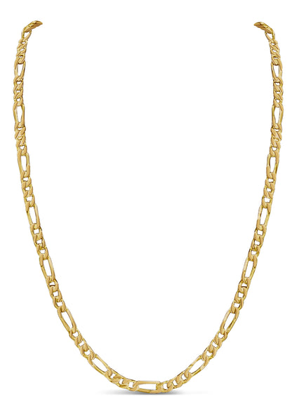 Handmade Solid Gold Figaro Necklace , 5mm