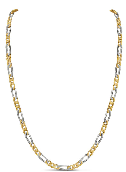 Handmade Solid Gold Figaro Necklace , 5mm