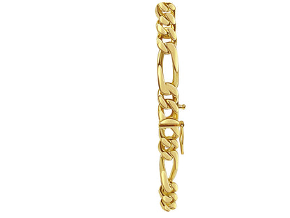 Handmade Solid Gold ID Figaro Bracelet , 8mm