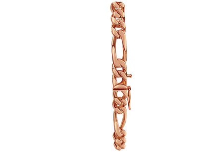 Handmade Solid Gold ID Figaro Bracelet , 8mm