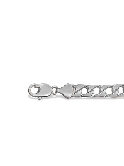 Handmade Solid Gold Curb Bracelet , 8mm