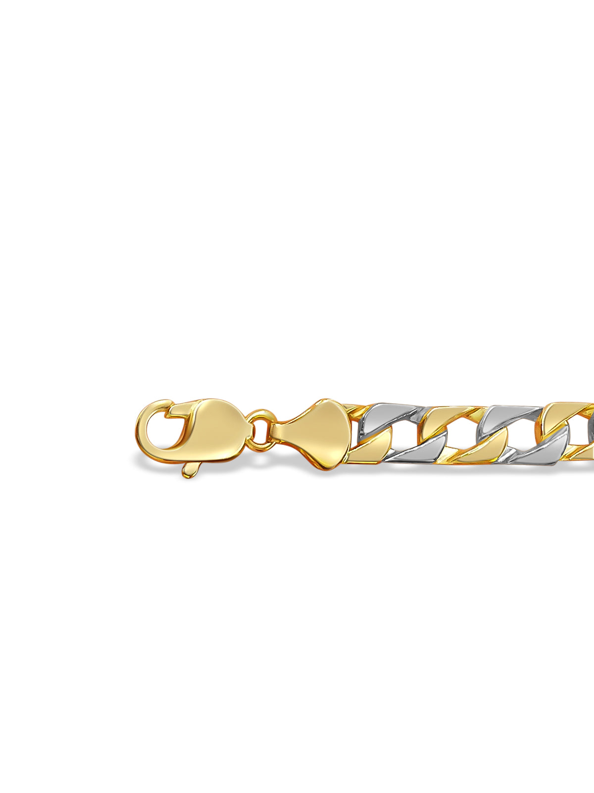 Handmade Solid Gold Curb Bracelet , 8mm