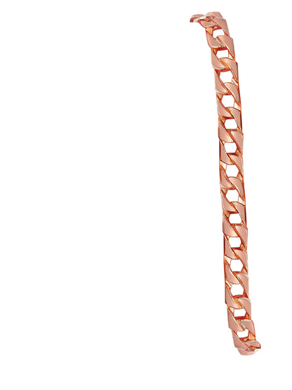 Handmade Solid Gold Curb Bracelet , 8mm