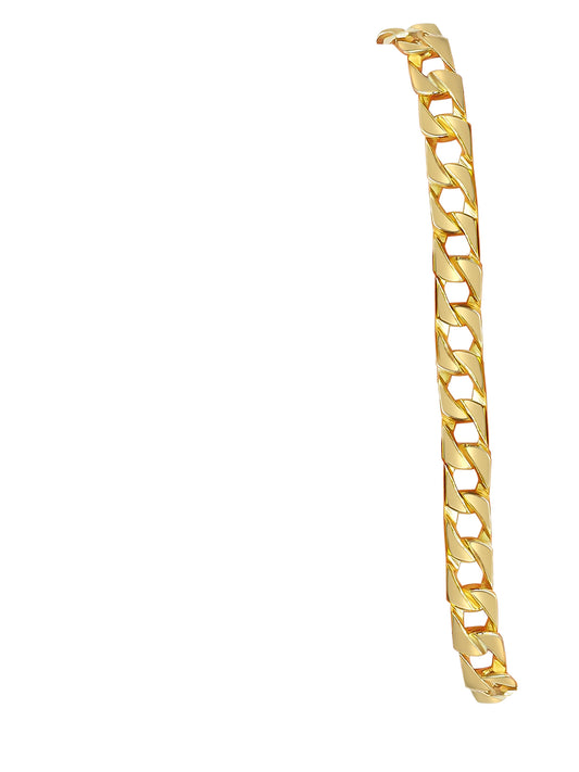 Handmade Solid Gold Curb Bracelet , 8mm