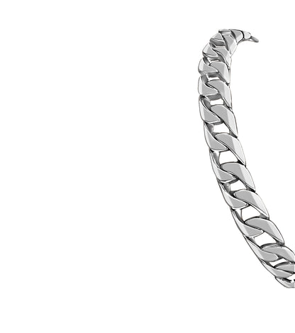 Handmade Solid Gold Curb Bracelet , 10mm