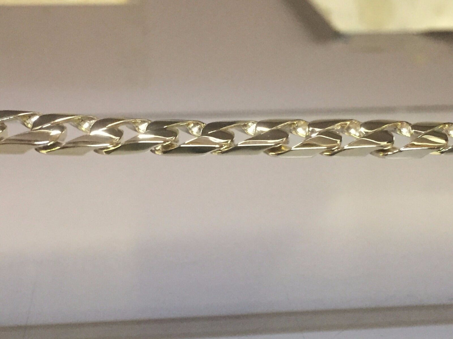 Handmade Solid Gold Curb Necklace , 10mm