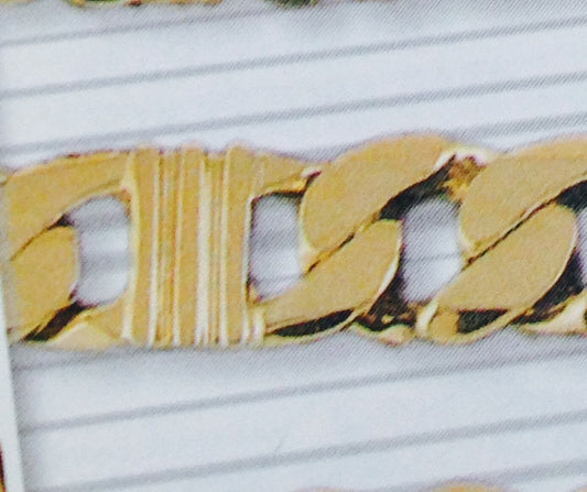 Handmade Solid Gold Curb Bracelet , 16mm