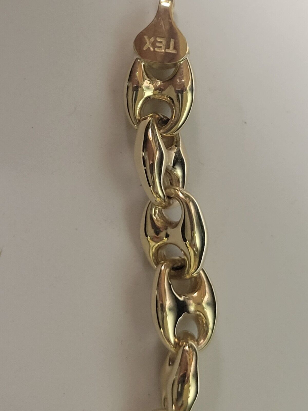 Handmade Solid Gold Anchor Mariner Necklace , 9mm