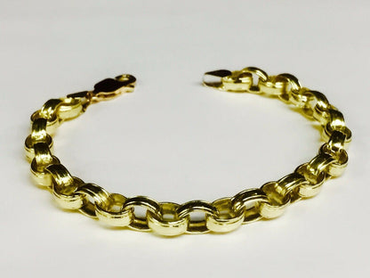 Handmade Solid Gold Rolo Cable Necklace , 7mm