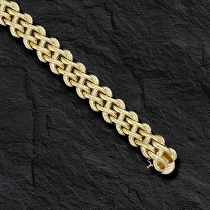 Handmade Solid Gold Infinity Bracelet , 12mm