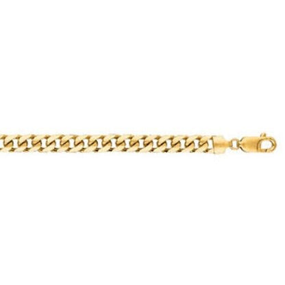 Handmade Solid Gold Miami Cuban Bracelet , 7mm