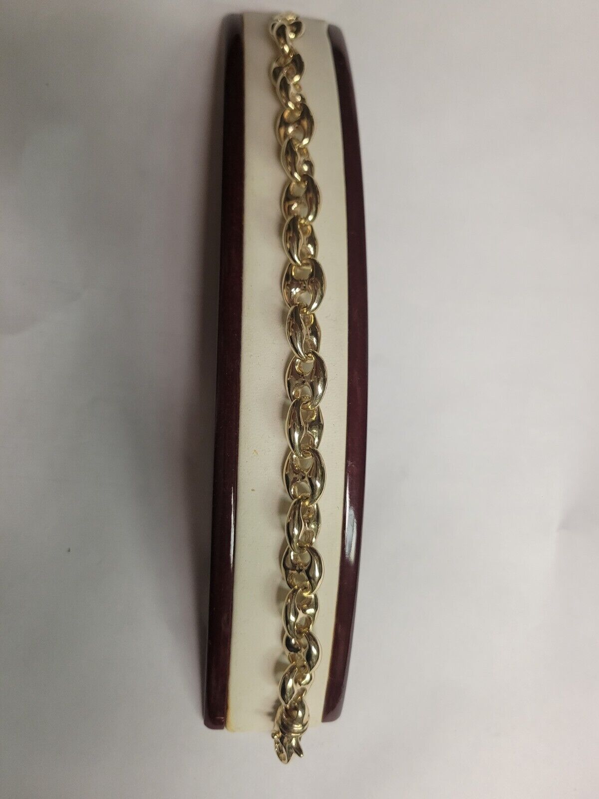 Handmade Solid Gold Anchor Mariner Bracelet , 9mm