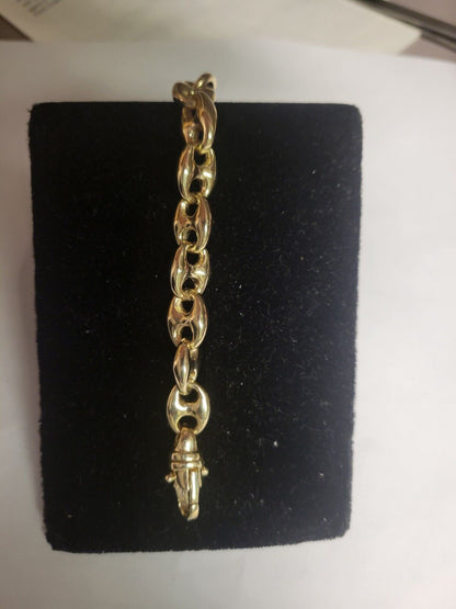 Handmade Solid Gold Anchor Mariner Necklace , 9mm
