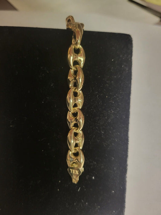 Handmade Solid Gold Anchor Mariner Necklace , 9mm