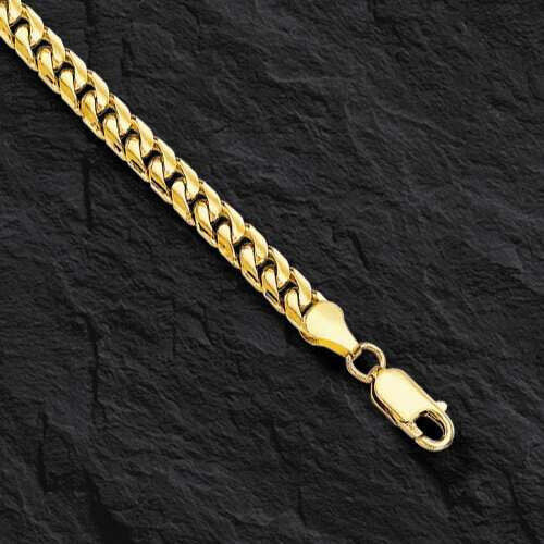 Handmade Solid Gold Miami Cuban Bracelet , 8mm