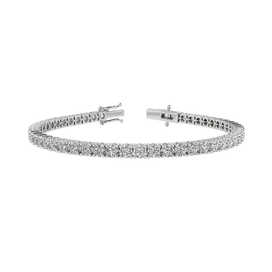 15.5ctw 4-Prong Lab Grown Diamond Tennis Bracelet, 6 inch, 14k Rose Gold