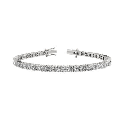 10ctw 4-Prong Lab Grown Diamond Tennis Bracelet, 6 inch, 14k Rose Gold