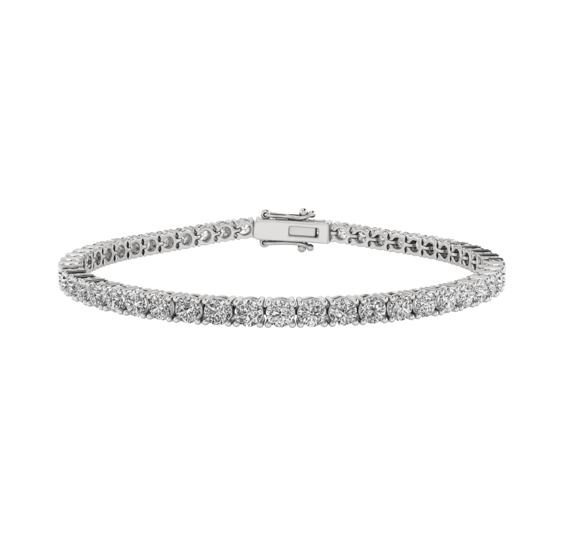 10ctw 4-Prong Lab Grown Diamond Tennis Bracelet, 6 inch, 14k Rose Gold