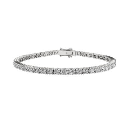 10ctw 4-Prong Lab Grown Diamond Tennis Bracelet, 6 inch, 14k Rose Gold