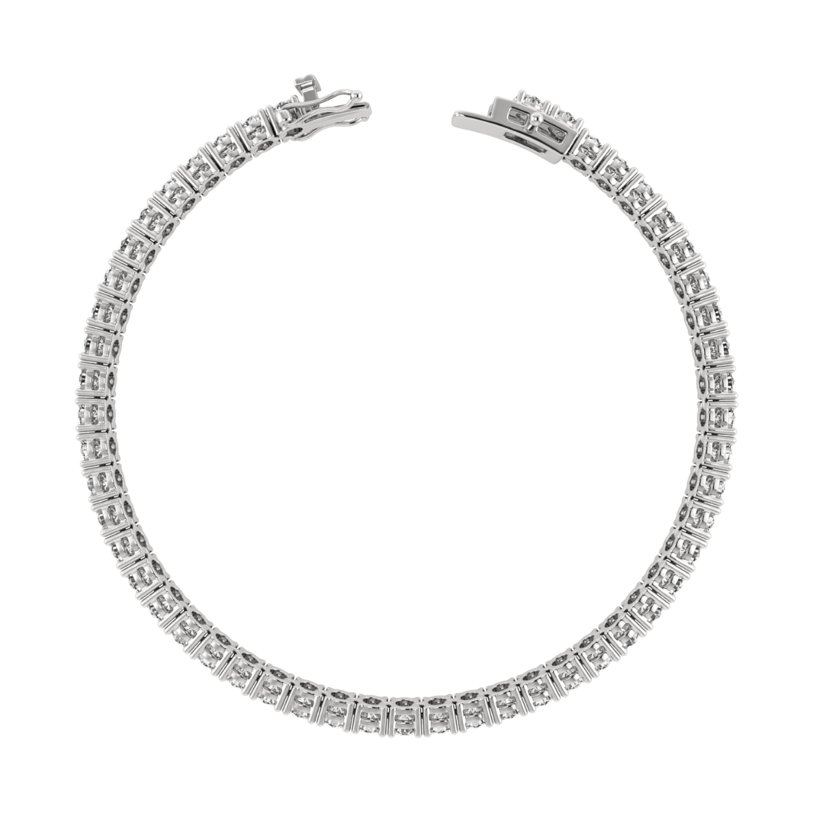 10ctw 4-Prong Lab Grown Diamond Tennis Bracelet, 6 inch, 14k Rose Gold