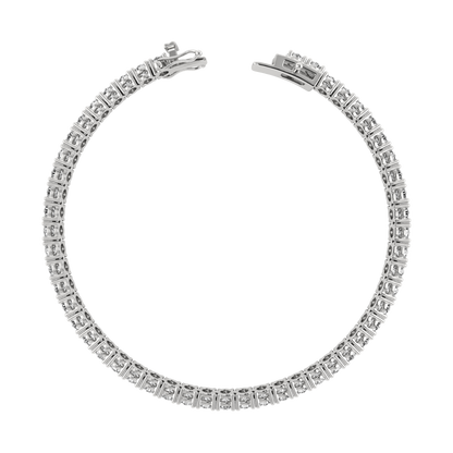 14.25ctw 4-Prong Lab Grown Diamond Tennis Bracelet, 6 inch, 14k Rose Gold
