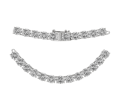 1.75ctw 4-Prong Lab Grown Diamond Tennis Necklace, 16 inch, 14k Rose Gold